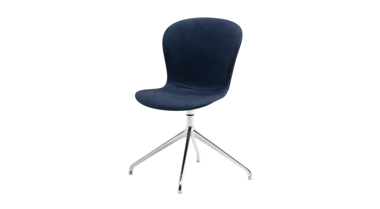 Dining Chairs Adelaide Blue Leather Swivel Dining Chair