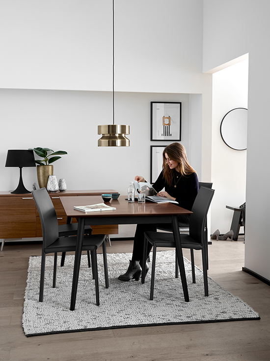 BoConcept dining table Sydney rug